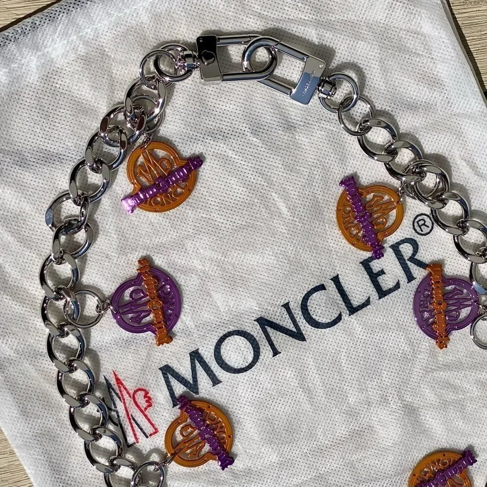 Genius 8 Moncler x Palm Angels Collab Silver Logo Chain Belt / Necklace Unisex